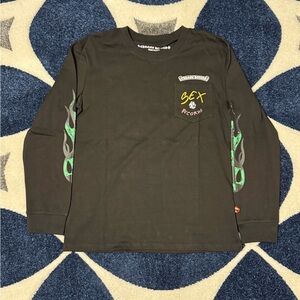 Chrome Hearts Matty Boy Black Flames LongSleeve Shirt Men’s Size Large